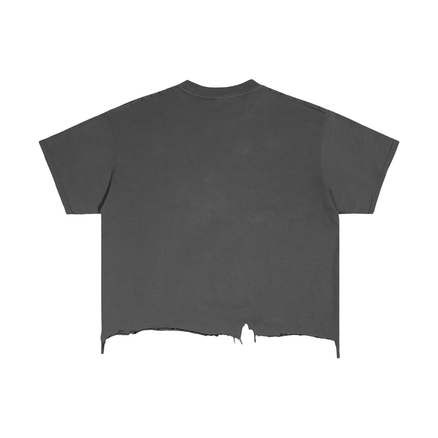 Vintage Japan  Wash Boxy Distressed Hem T-Shirt