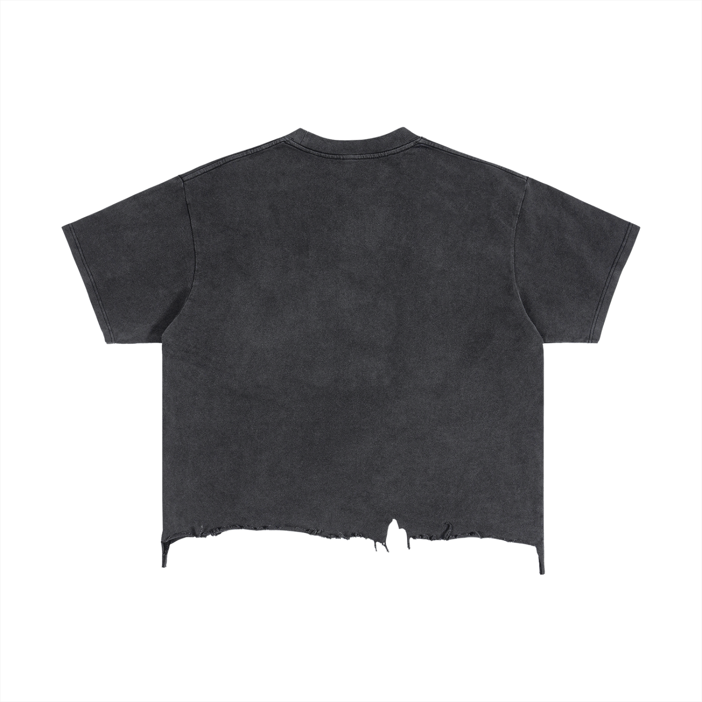 Vintage Japan  Wash Boxy Distressed Hem T-Shirt