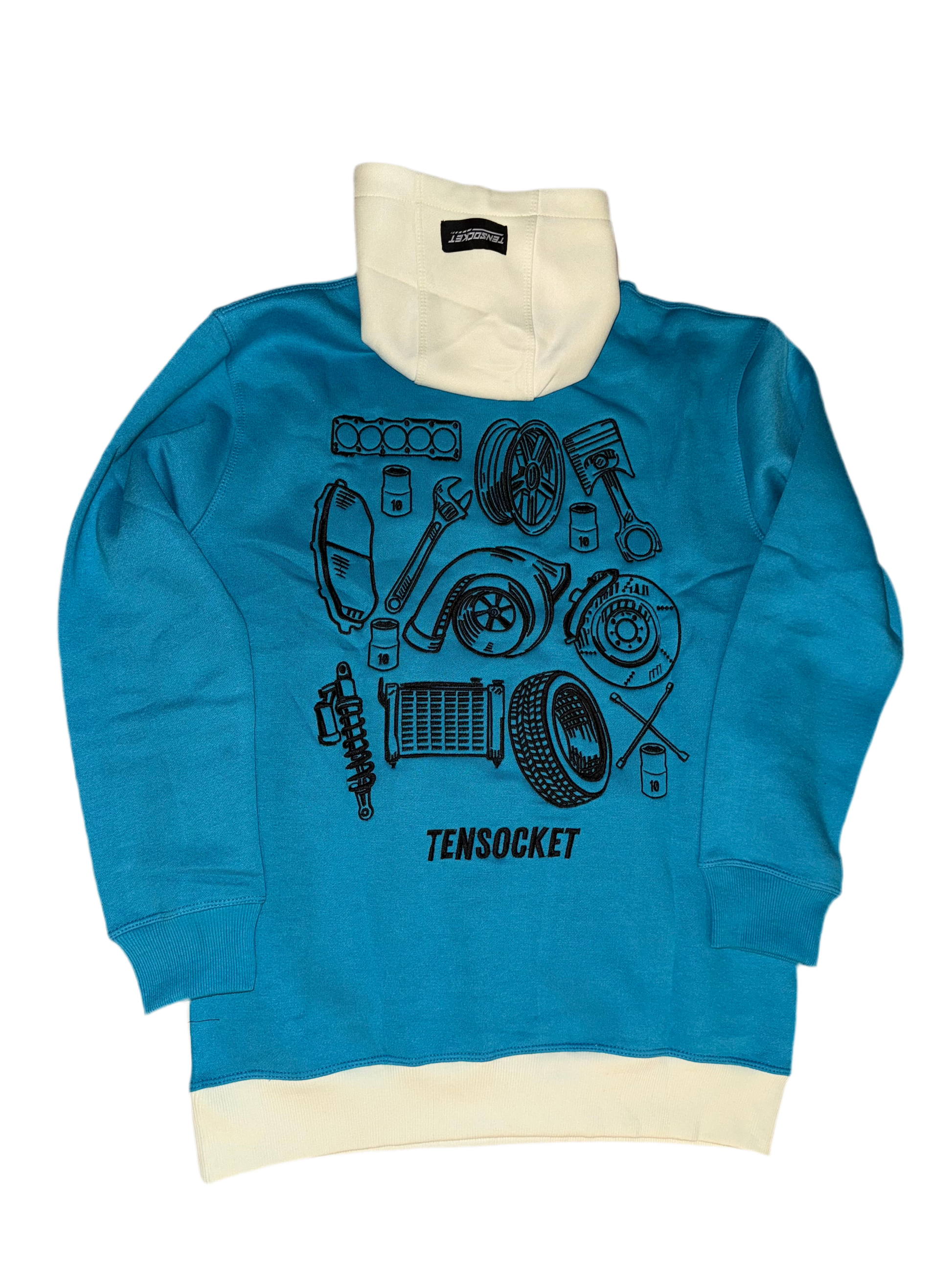 Retro Blue  / Premium Hoodie / 4yr
