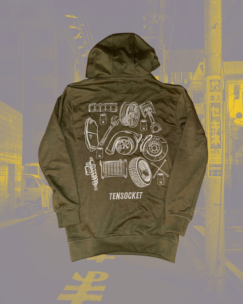 Green Japanese / Premium Hoodie /