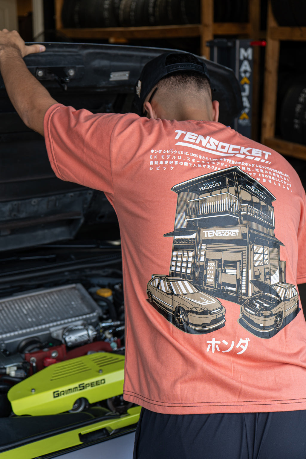 Honda / Coral / Premium T-shirt