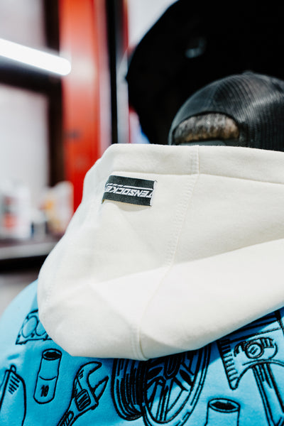 Retro Blue  / Premium Hoodie / 4yr