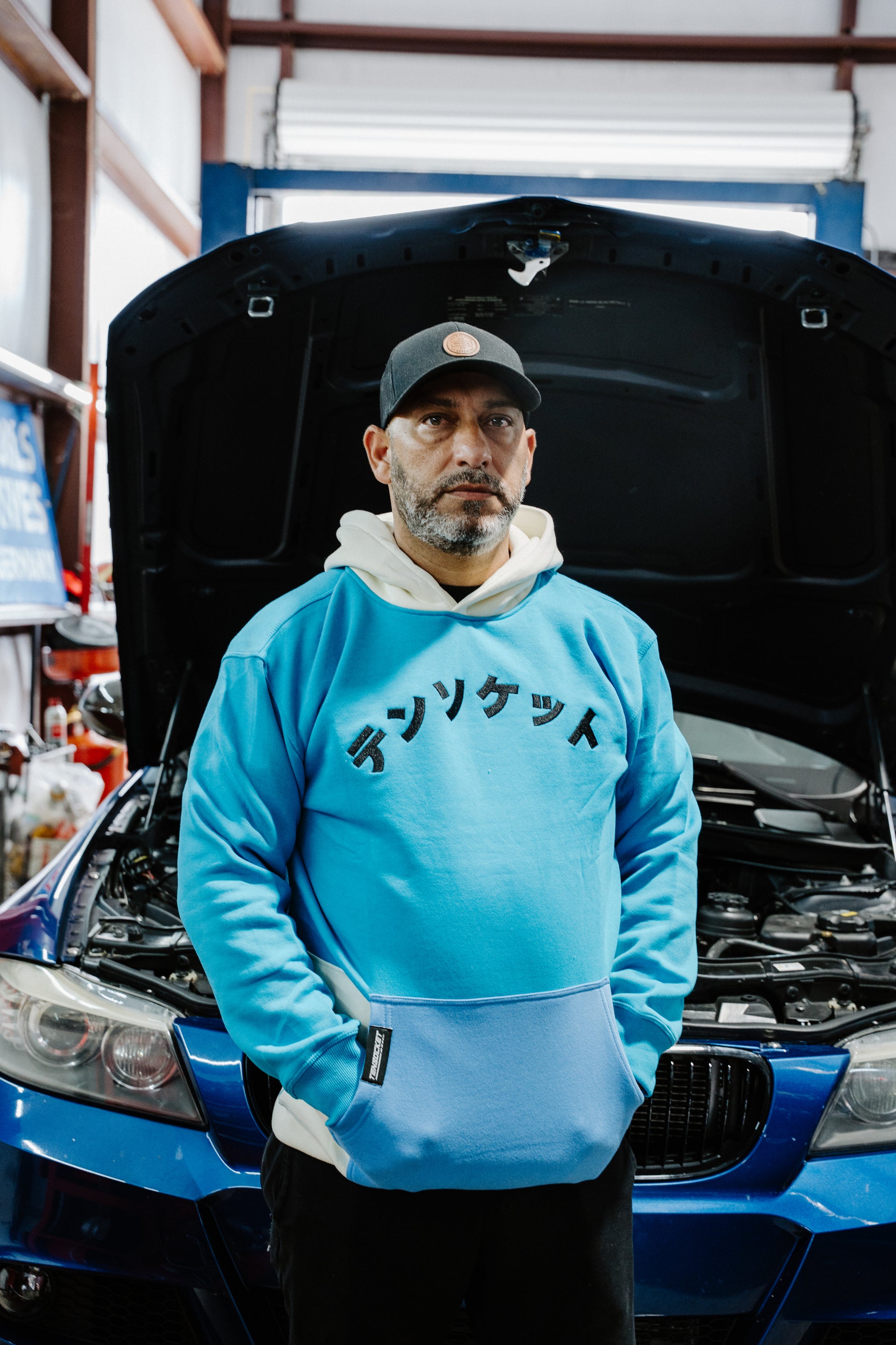 Retro Blue  / Premium Hoodie / 4yr