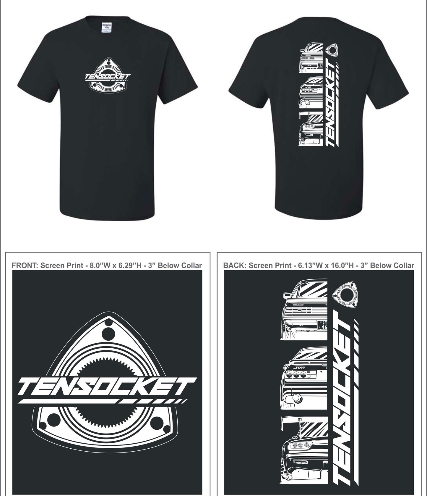 Rotary Black / Tensocket T-Shirt