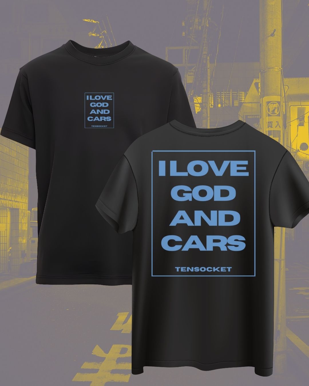 I love God - Blue - T-shirt